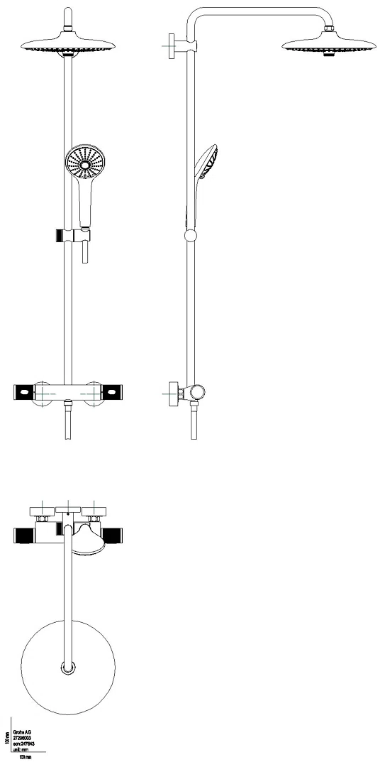 GROHE Duschsystem Euphoria 260 27296_3 Wandmontage THM CoolTouch chrom