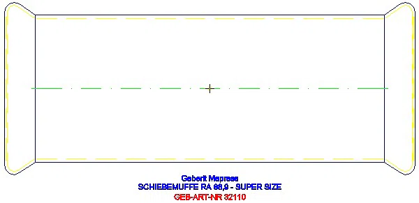 GE Mapress Edelstahl Schiebemuffe d88,9_32110_G