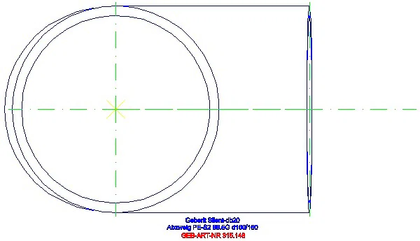 GE Silent-db20 Abzweig 88,5Gr d160/160_315.148.14.1_G