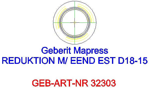 GE Mapress Edelstahl Reduktion mit Einschubende d18-15_32303_A
