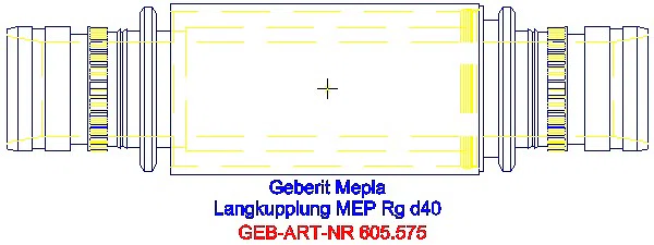 GE Mepla Langkupplung Rg d40_605.575.00.5_A