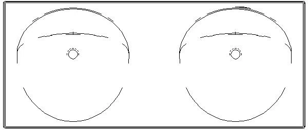 Preciosa Doppelwaschtisch, 130x55cm m. Hl., m. Ül., KeraTect_133200600_G