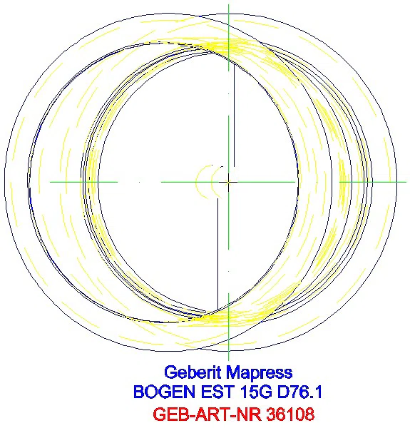 GE Mapress Edelstahl Bogen 15Gr d76,1_36108_G