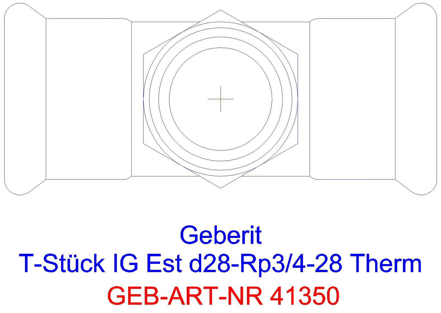GE Mapress Therm T-Stück mit IG d108-Rp3/4-108_41350_g