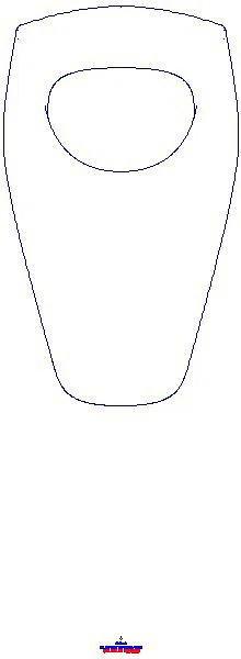 Renova Urinal, Zulauf von hinten Abgang nach hinten_235300000_A