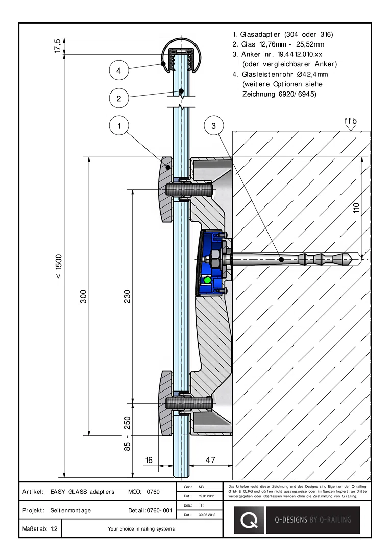 EASY GLASS adapters 0760-001