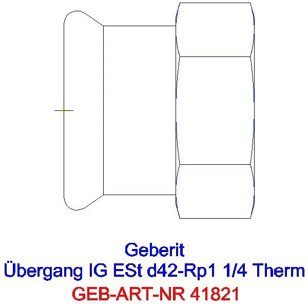 GE Mapress Therm Übergang mit IG d42-Rp1 1/4_41821_G