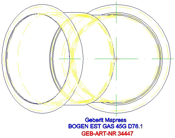 GE Mapress Edelstahl Bogen 45Gr d76,1 (Gas)_34447_G