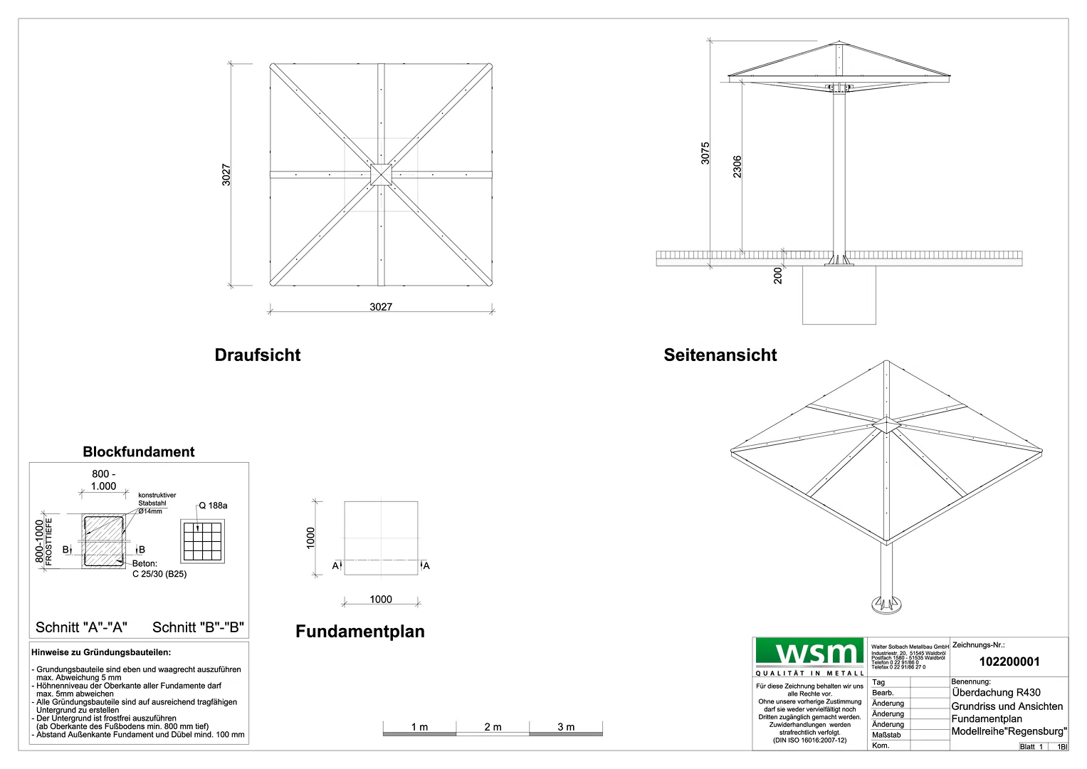 WSM Überdachungssystem Regensburg