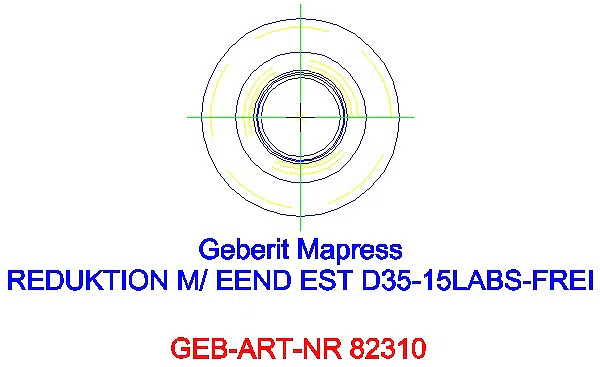 GE Mapress Edelstahl Reduktion mit Einschubende (LABS-frei) d35-15_82310_A