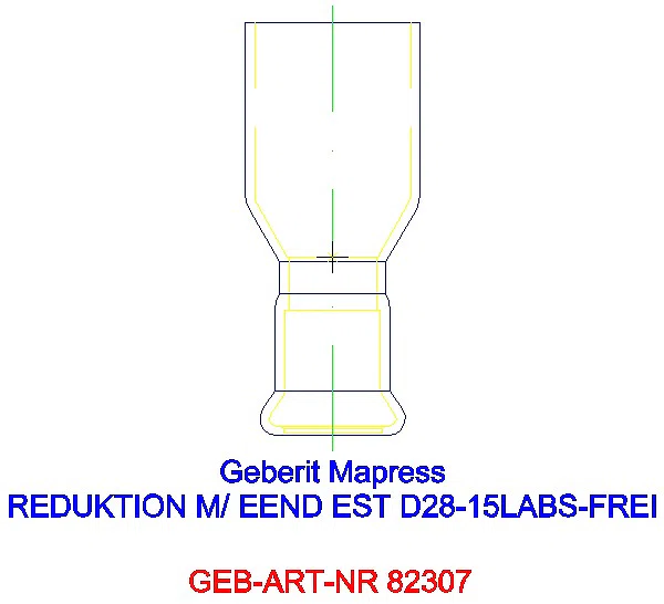GE Mapress Edelstahl Reduktion mit Einschubende (LABS-frei) d28-15_82307_G