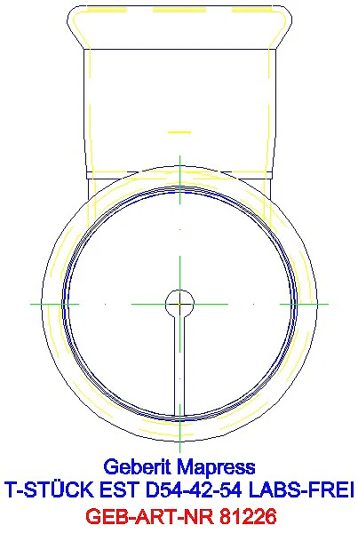 GE Mapress Edelstahl T-Stück reduziert (LABS-frei) d54-42-54_81226_L