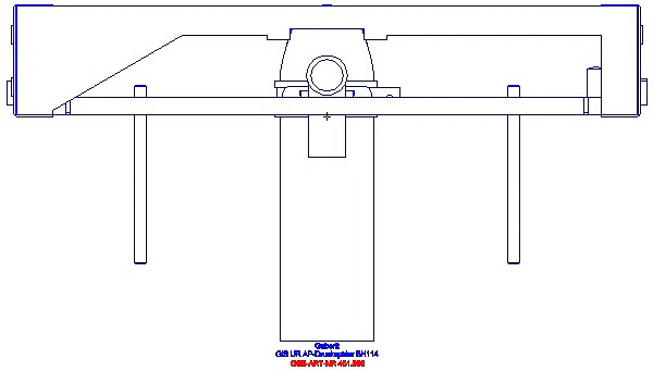 GE GIS Element für Urinal, 114 cm, Universal, für AP-Druckspüler_461.686.00.1_G