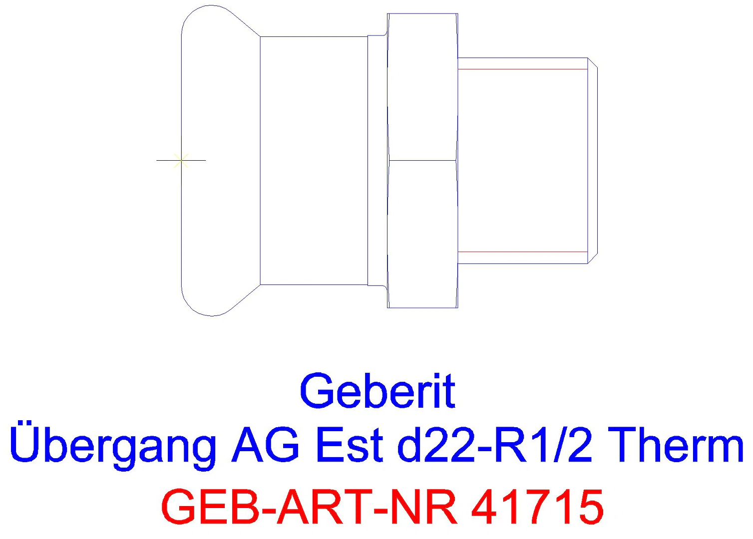 GE Mapress Therm Übergang mit AG d15-R3/4_41715_a