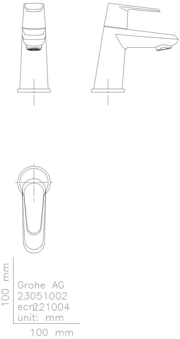 GROHE Standventil Eurodisc C 23051_2 mit Keramik-Oberteil chrom