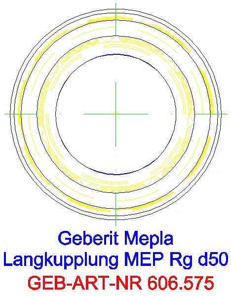 GE Mepla Langkupplung Rg d50_606.575.00.5_L