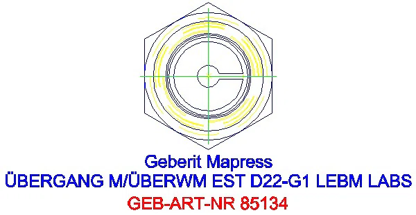 GE Mapress Edelstahl Übergang mit ÜM aus ESt (LABS-frei) d22-G1_85134_L