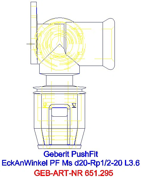 GE PushFit Eckanschlusswinkel 90Gr Ms d20-Rp1/2-20 L:36mm_651.295.00.1_L