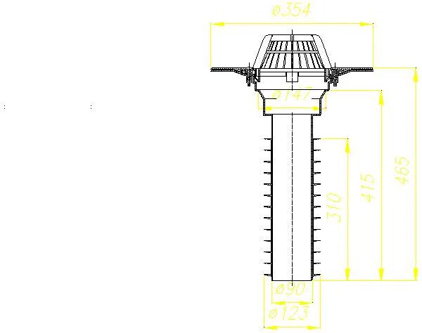 DALLMER Sanierungs-Dachablauf 63 T PVC, DN 125