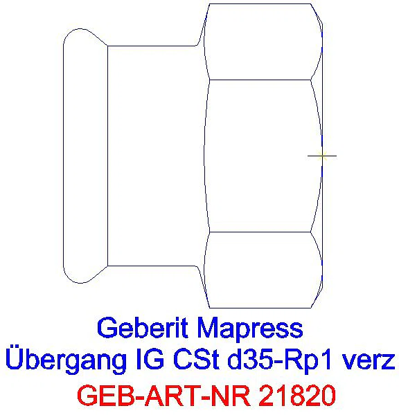 GE Mapress C-Stahl Übergang mit IG d35-Rp1 verzinkt_21820_G