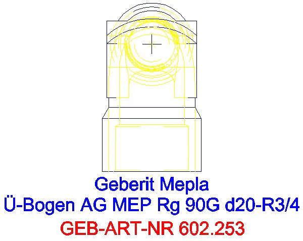 GE Mepla Übergangsbogen 90Gr mit AG Rg d20-R3/4_602.253.00.5_G