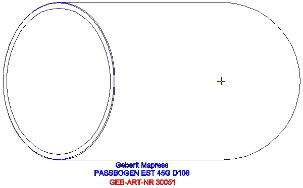 GE Mapress Edelstahl Passbogen 45Gr d108_30051_G