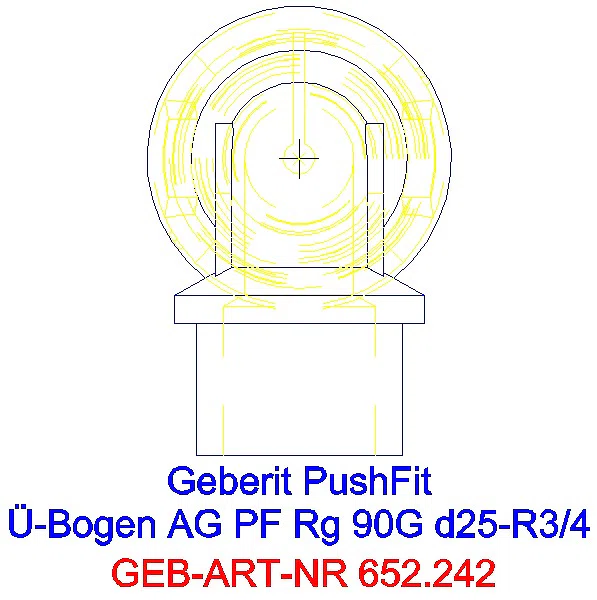 GE PushFit Übergangsbogen 90Gr mit AG Rg d25-R3/4_652.242.00.1_G