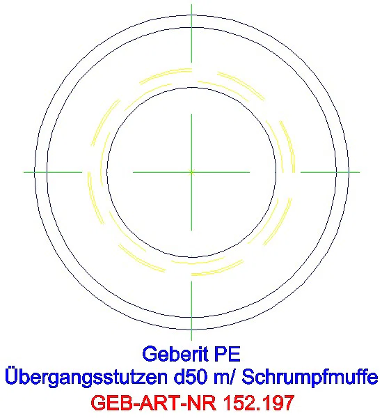 GE PE Übergangsstutzen mit Schrumpfmuffe d50/di70_152.197.16.1_G