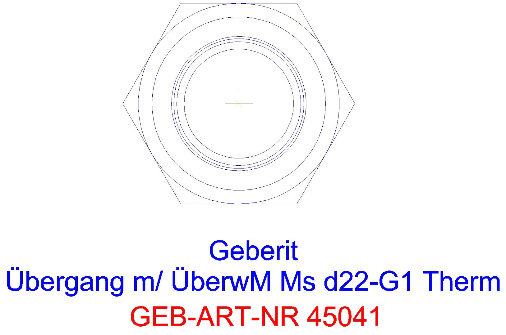 GE Mapress Therm Übergang mit Überwurfmutter d88,9-G3 1/2_45041_l
