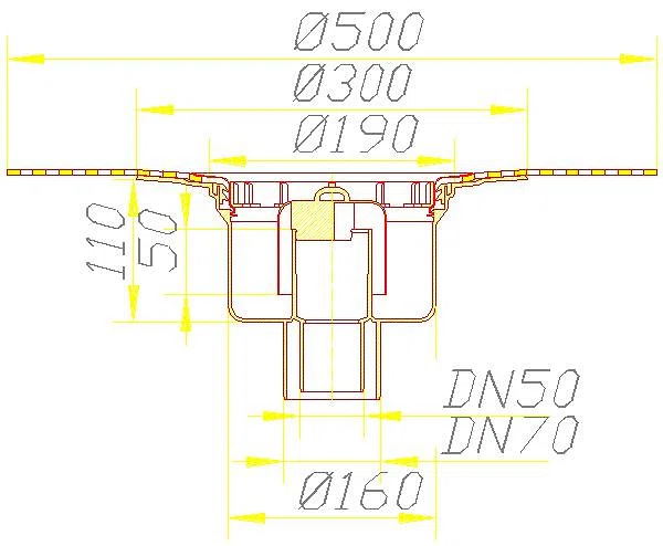 DALLMER Ablaufgehäuse 61 HT DallBit, DN 50/DN 70