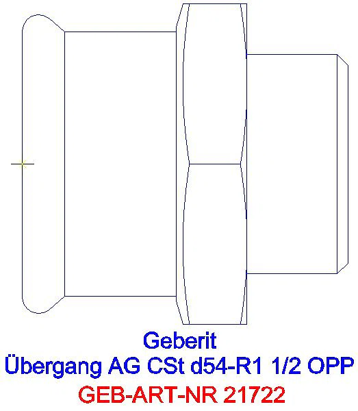 GE Mapress C-Stahl Übergang mit AG d54-R1 1/2 verzinkt_21722_G