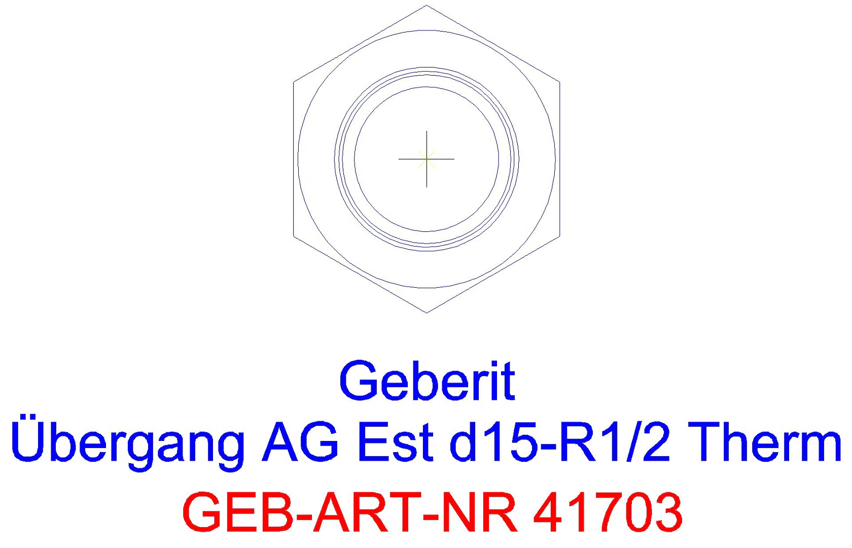 GE Mapress Therm Übergang mit AG d54-Rp1/2-54_41703_l