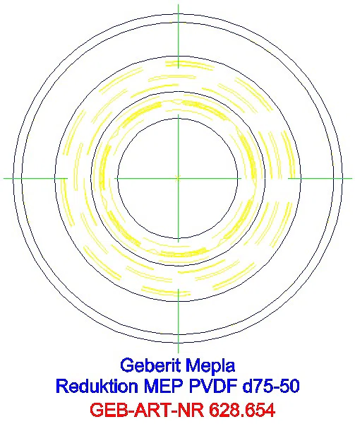GE Mepla Reduktion PVDF d75-50_628.654.00.5_L