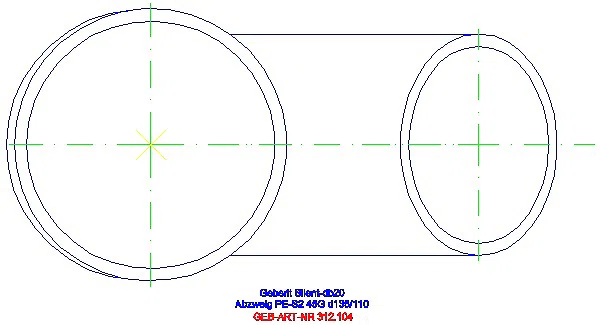 GE Silent-db20 Abzweig 45Gr d135/110_312.104.14.1_G