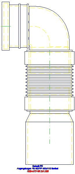 GE PE Anschlussbogen 90Gr für Wand-WC ausziehbar d110/90_241.525.00.1_A