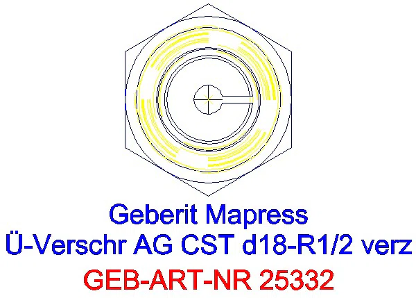 GE Mapress C-Stahl Übergangs- verschraubung mit AG d18-R1/2 verzinkt_25332_L