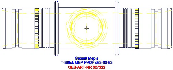 GE Mepla T-Stück reduziert PVDF d63-50-63_627.322.00.5_G