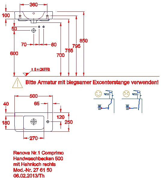 Renova Compact HWB, verk. Ausladung Ablg., 50x25cm, Hl. re,  m.Ül._kgv_r1_compri_276150