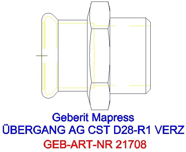 GE Mapress C-Stahl Übergang mit AG d28-R1 verzinkt_21708_G