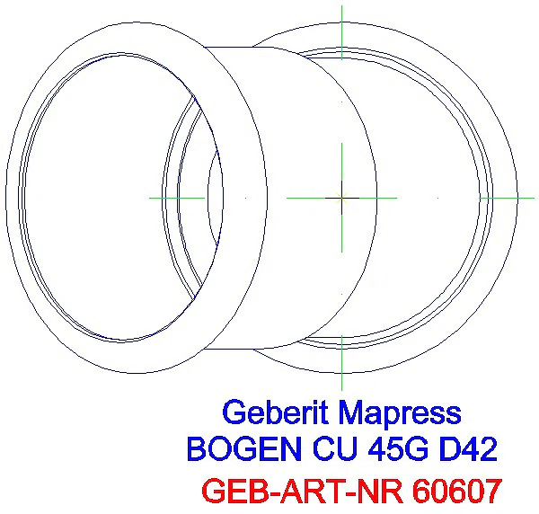 GE Mapress Kupfer Bogen 45Gr d42_60607_G