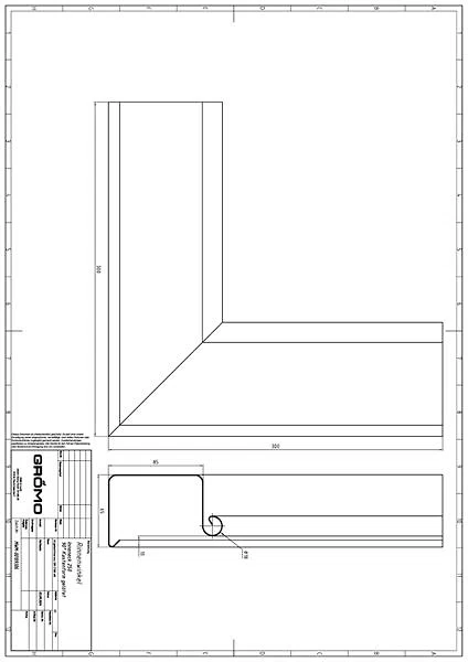 Kupfer Rinnenwinkel Kastenform gelöt. Inneneck 250, #Art.Nr. 60316