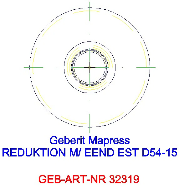GE Mapress Edelstahl Reduktion mit Einschubende d54-15_32319_A
