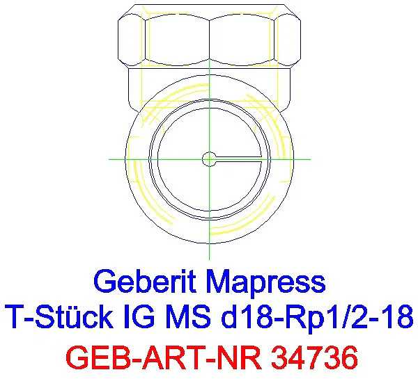 GE Mapress Kupfer T-Stück mit IG Gas d18-Rp1/2-18_34736_L