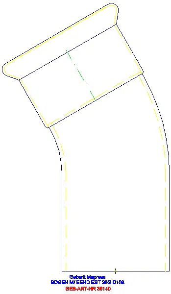 GE Mapress Edelstahl Bogen 30Gr d108 mit Einschubende_36140_A