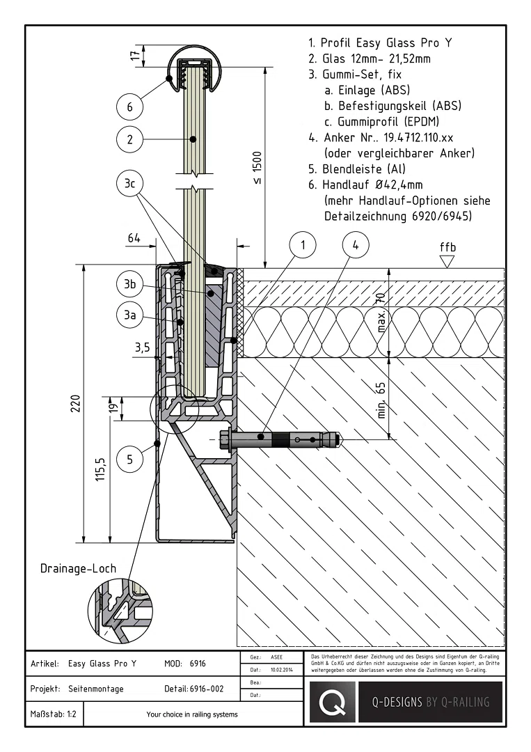 1_6916-002_Easy Glass Pro Y_fix _fascia mount_DE