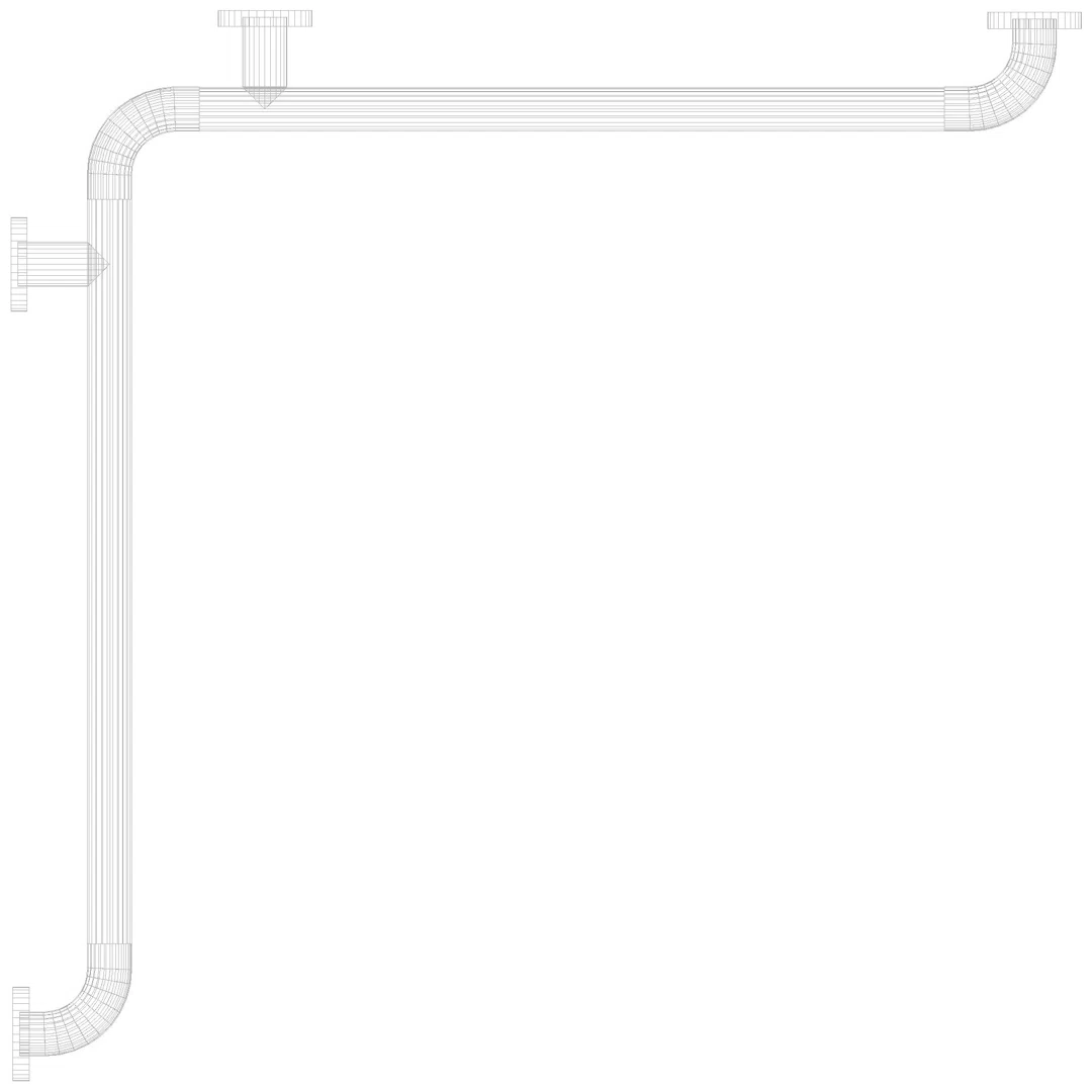 HEWI DU-Wannenhdl. Ser 805, edst., d:33mm, W1:762mm, W2:762mm