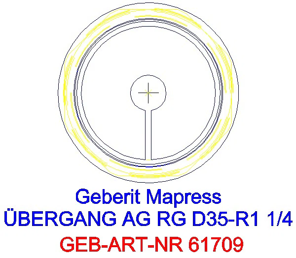GE Mapress Kupfer Übergang mit AG Rg d35-R1 1/4_61709_L