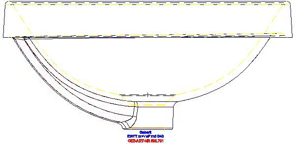 VariForm Einbauwaschtisch, rund d: 40cm, o. Hl, m. Ül._500.701.01.2_L