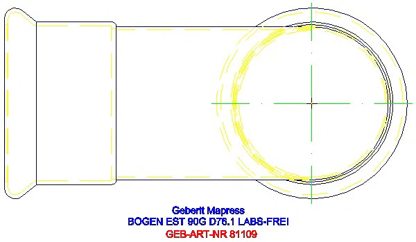 GE Mapress Edelstahl Bogen 90Gr d76,1 (LABS-frei)_81109_G