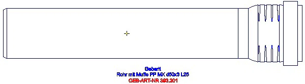 GE Silent-Pro Rohr mit Muffe d50mm L25cm_393.201.14.1_L